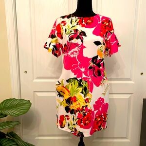 Cute White Dress w/ Vibrant Colors 🩷 💛 🧡